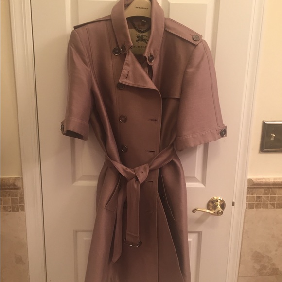 burberry short trench coat women's